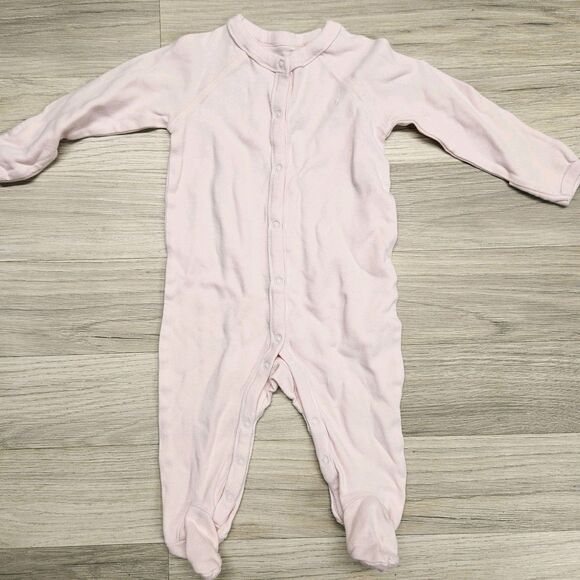 Ralph Lauren Girls Pink Pajamas Footed One Piece 6 Months - Picture 1 of 6